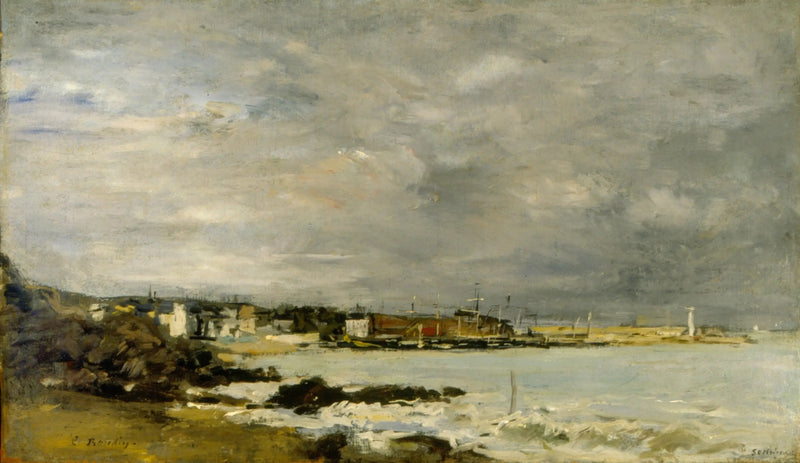 Scena di una spiaggia e di scogli - Eugène Boudin