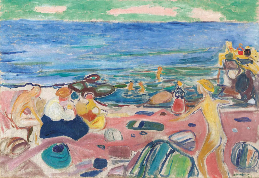 Scena di bagno ad Åsgårdstrand - Edvard Munch