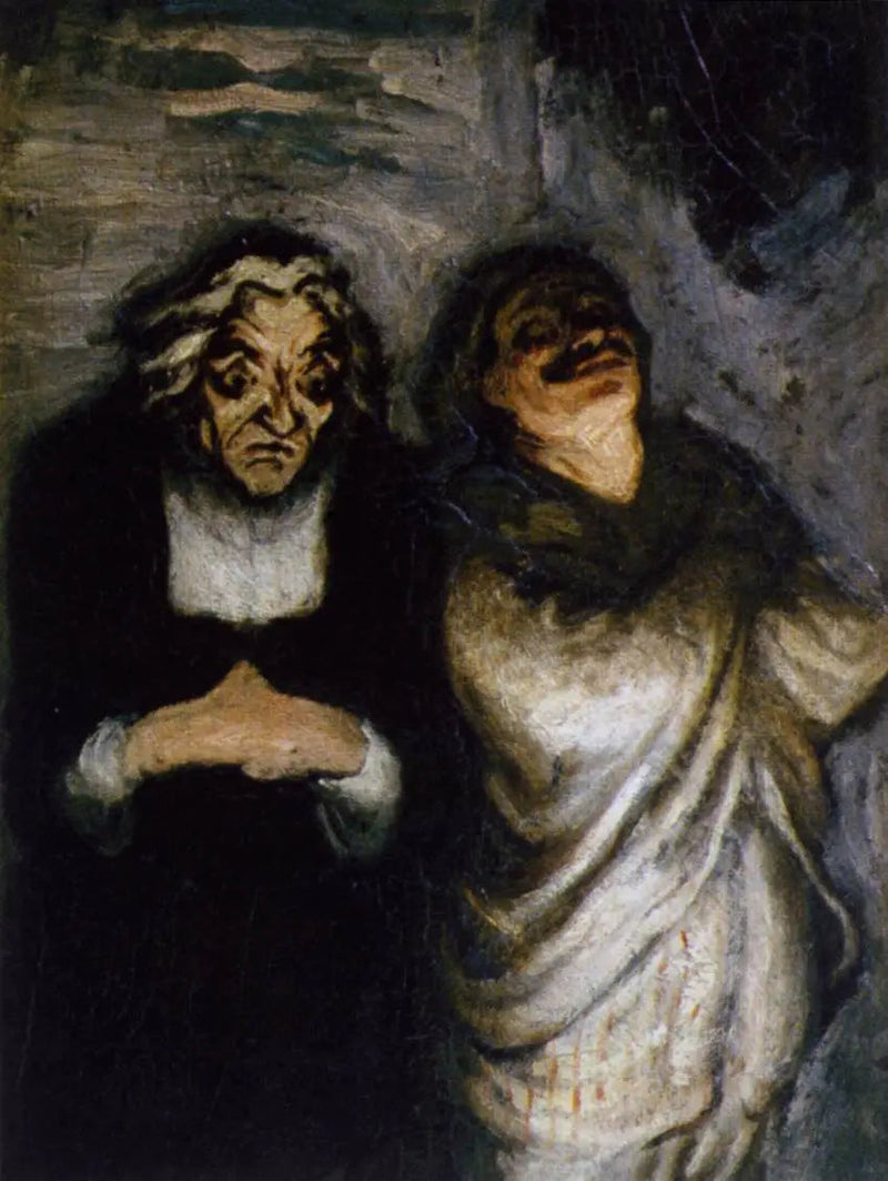 Scène de commedia - Honoré Daumier