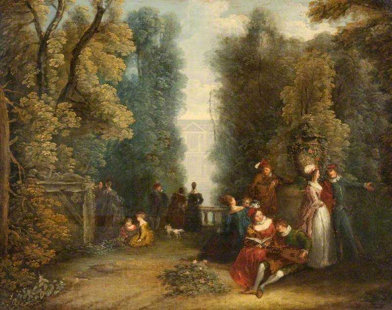 Scène di giardino - Antoine Watteau