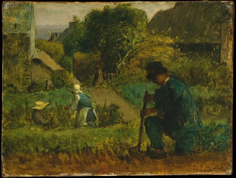 Scène di giardino - Jean-François Millet