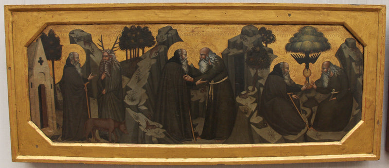 scena della vita di Paolo di Tebe e Antonio Abate - Bartolo di Fredi