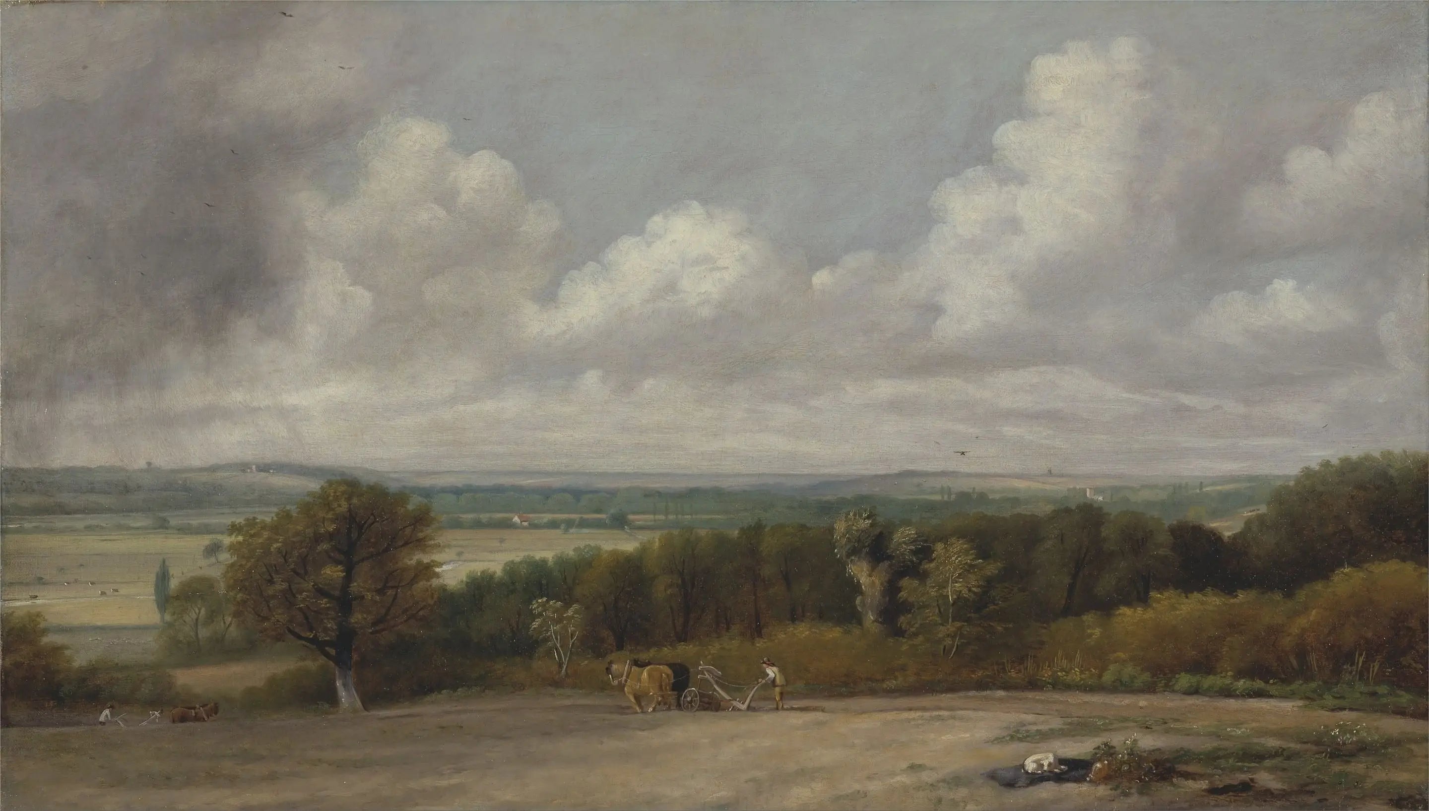 Scène de labour dans le Suffolk - John Constable image 1 reproduction d’œuvre d’art à l’huile