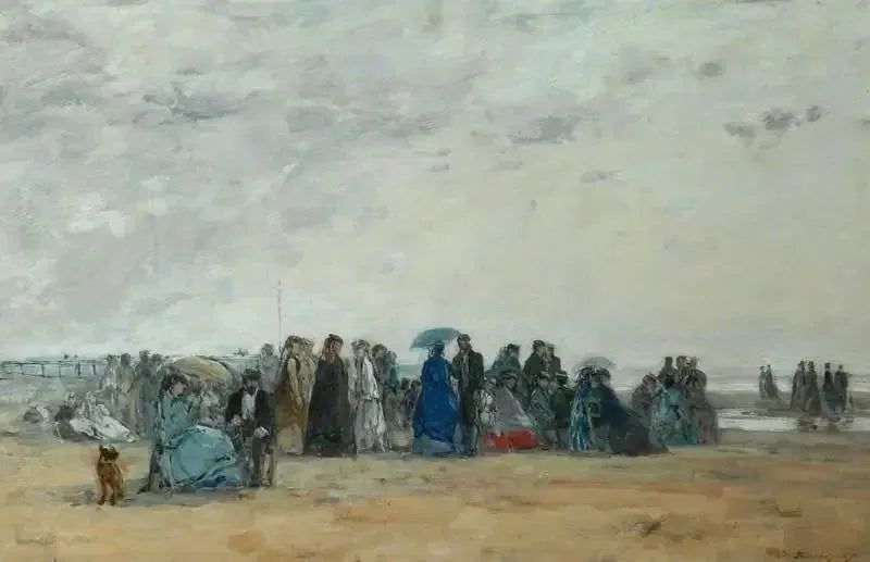 Scena di spiaggia a bassa marea - Eugène Boudin