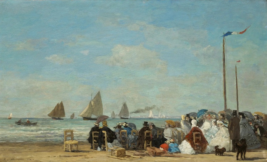 Scena di spiaggia a Trouville - Eugène Boudin