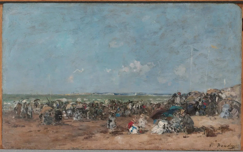 Scena di spiaggia a Trouville - Eugène Boudin