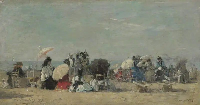 Scena di spiaggia, Trouville - Eugène Boudin