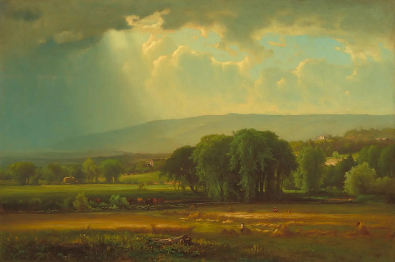 Scène di raccolta nella valle del Delaware - George Inness