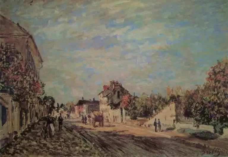 Scena di strada a Marly - Alfred Sisley