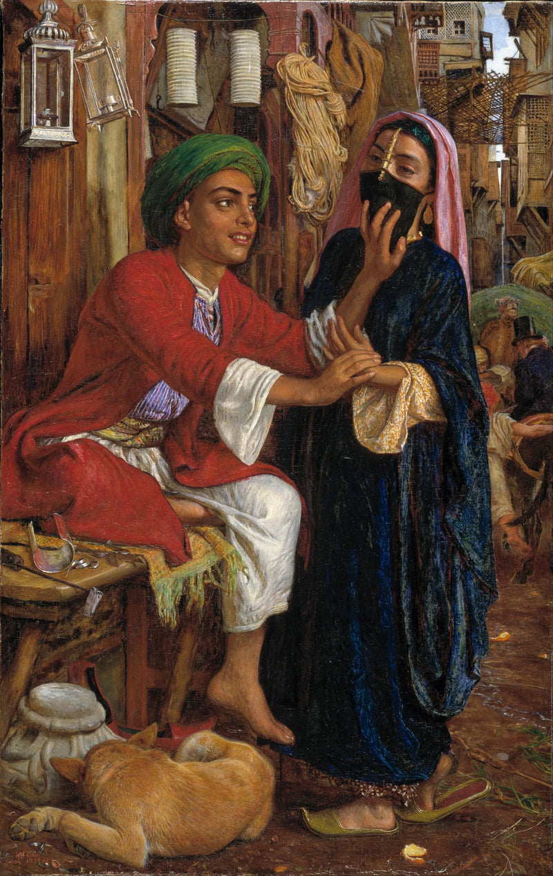 Scène de Rue au Cairo : La Corte galante del Fabbricante di Lanterna - William Holman Hunt