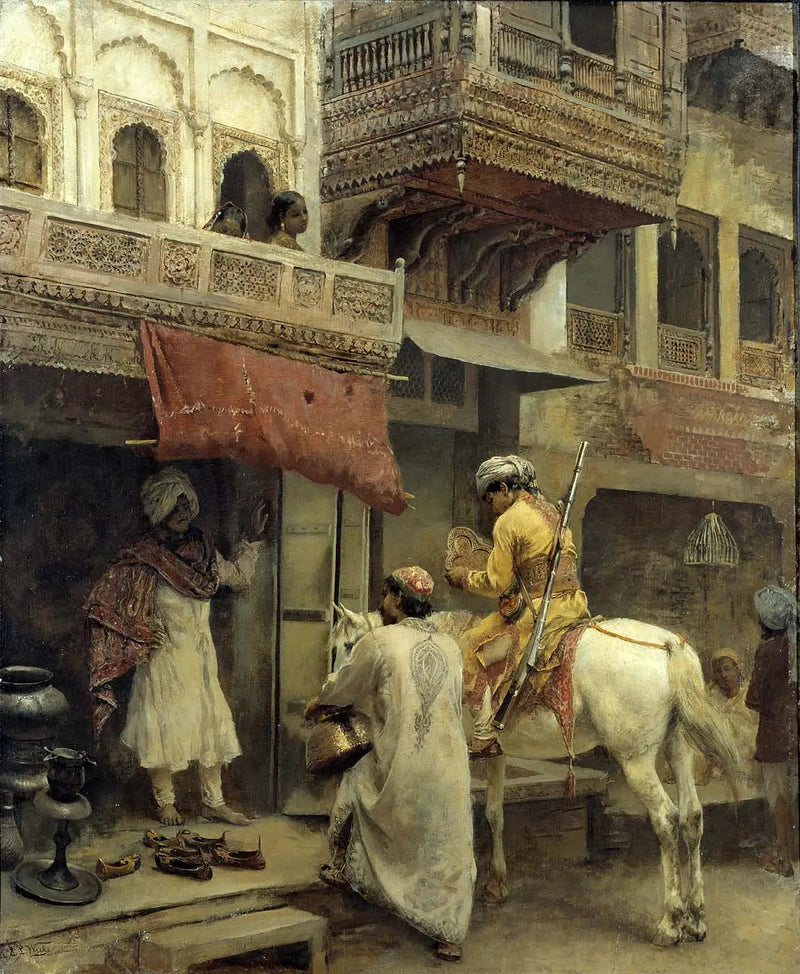 Scène de rue en India - Edwin Lord Weeks