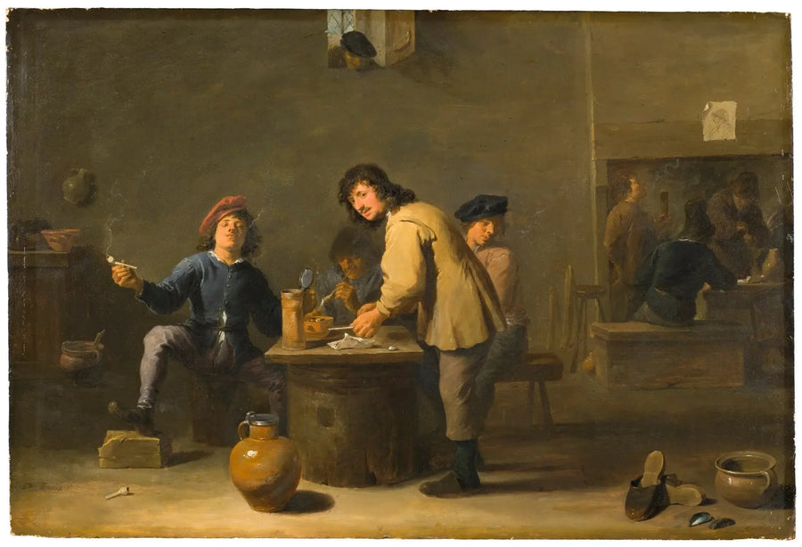 Scène di taverna con fumatori di pipa - David Teniers il Giovane