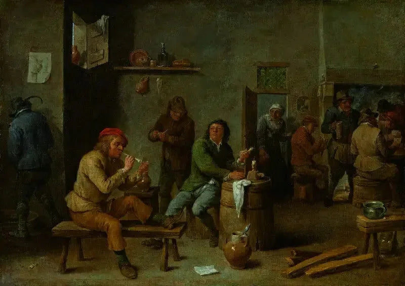 Scène de taverna (Fumatori in una locanda). - David Teniers il Giovane