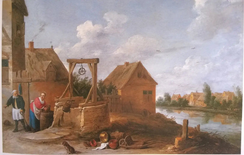Scène di villaggio con una donna al pozzo - David Teniers il Giovane