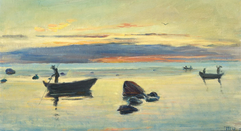 Scena serale da Skagen, Danimarca. -Michael Peter Ancher