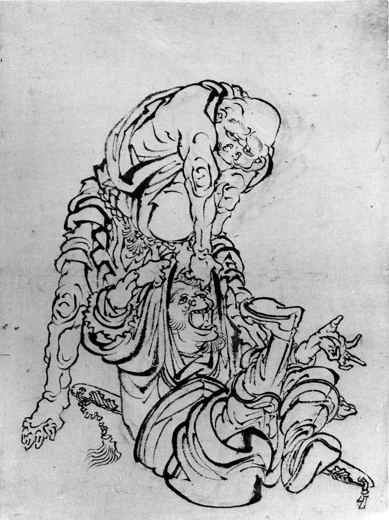 Scène du Suikoden - Hokusai - Alpha Reproduction