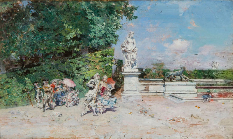 Scène galante nel parco di Versailles - Giovanni Boldini