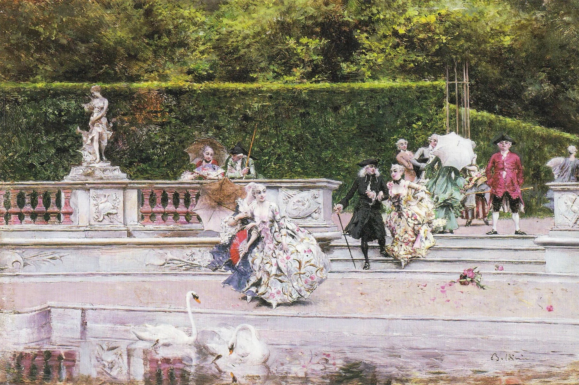 Scène galante - Giovanni Boldini image 1 copie de tableau peinte à la main