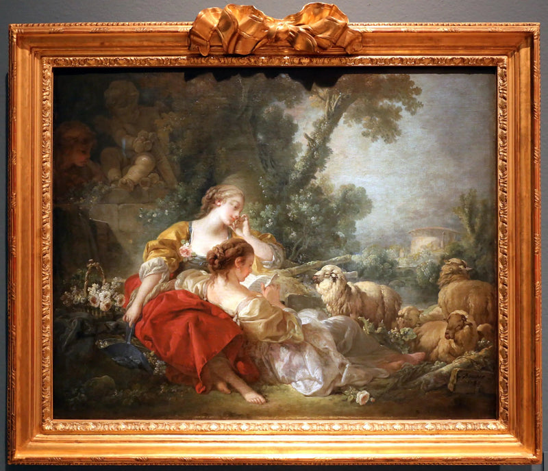 Scène pastorale con due pastorelle - François Boucher