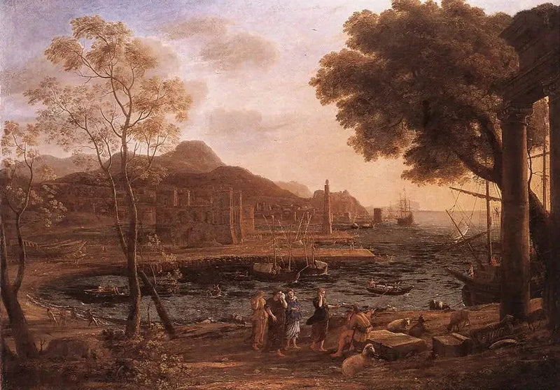 Scène portuaire con Héliades in lutto - Claude Lorrain