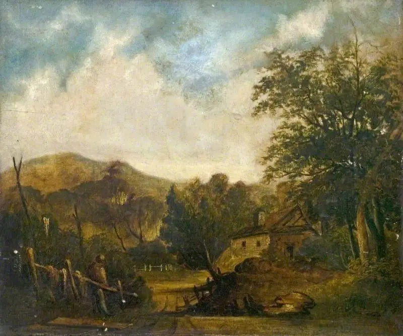 Scène rurale con un chalet - John Constable