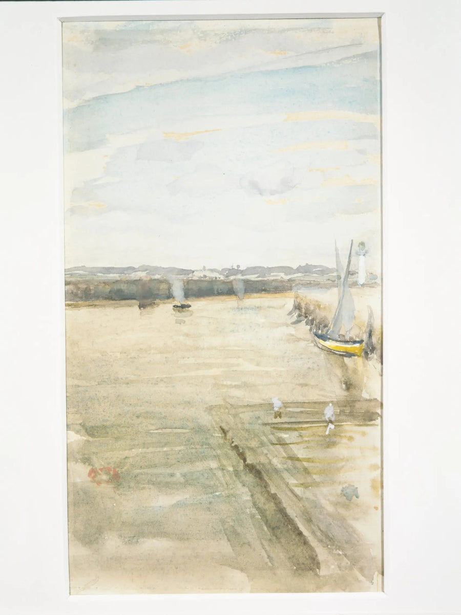 Scène sur la Mersey - James Abbott McNeill Whistler image 1 copie peinte à la main à l’huile