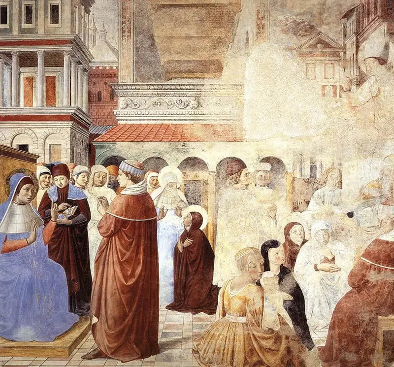 Scene con san Ambrogio (scena 9, parete nord) - Benozzo Gozzoli
