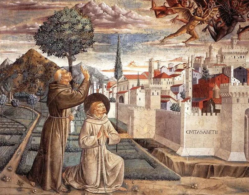 Scene della vita di san Francesco (Scena 6, parete nord) - Benozzo Gozzoli