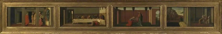 Scene della vita di Maria Maddalena: copia moderna dopo Sandro Botticelli (quattro pannelli di predella) - Sandro Botticelli