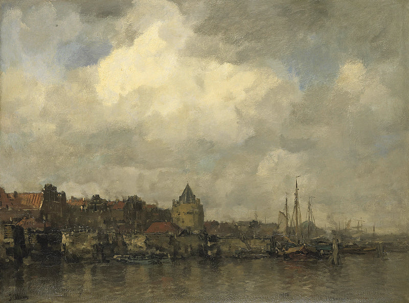 Le Schreierstoren à l'extérieur à Amsterdam - Jacob Maris