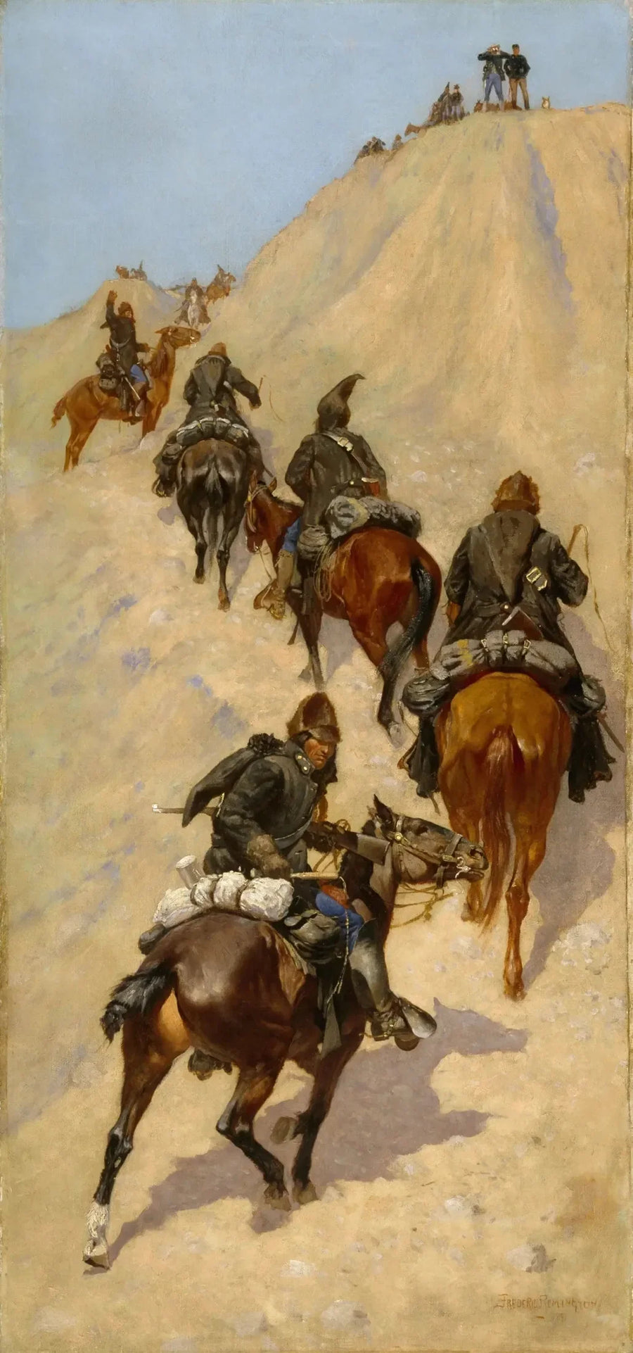 Scouts che scalano una montagna - Frederic Remington