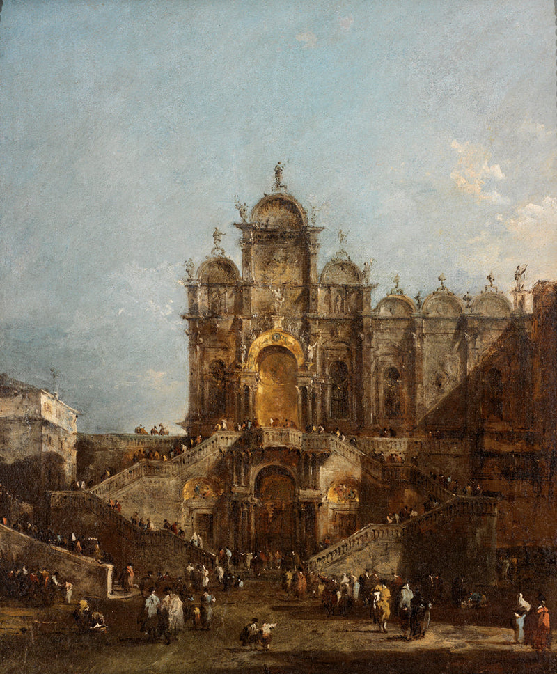 Scuola di San Marco con Loggia eretta per la benedizione del papa Pio VI il 19 maggio 1782, Campo San Zanipolo - Francesco Guardi