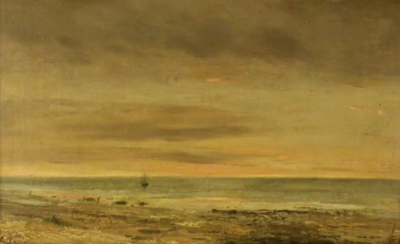 Seapiece a Honfleur - Gustave Courbet