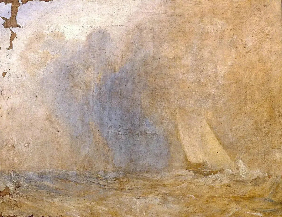 Paesaggio marino con uno yacht (?) - J. M. W. Turner