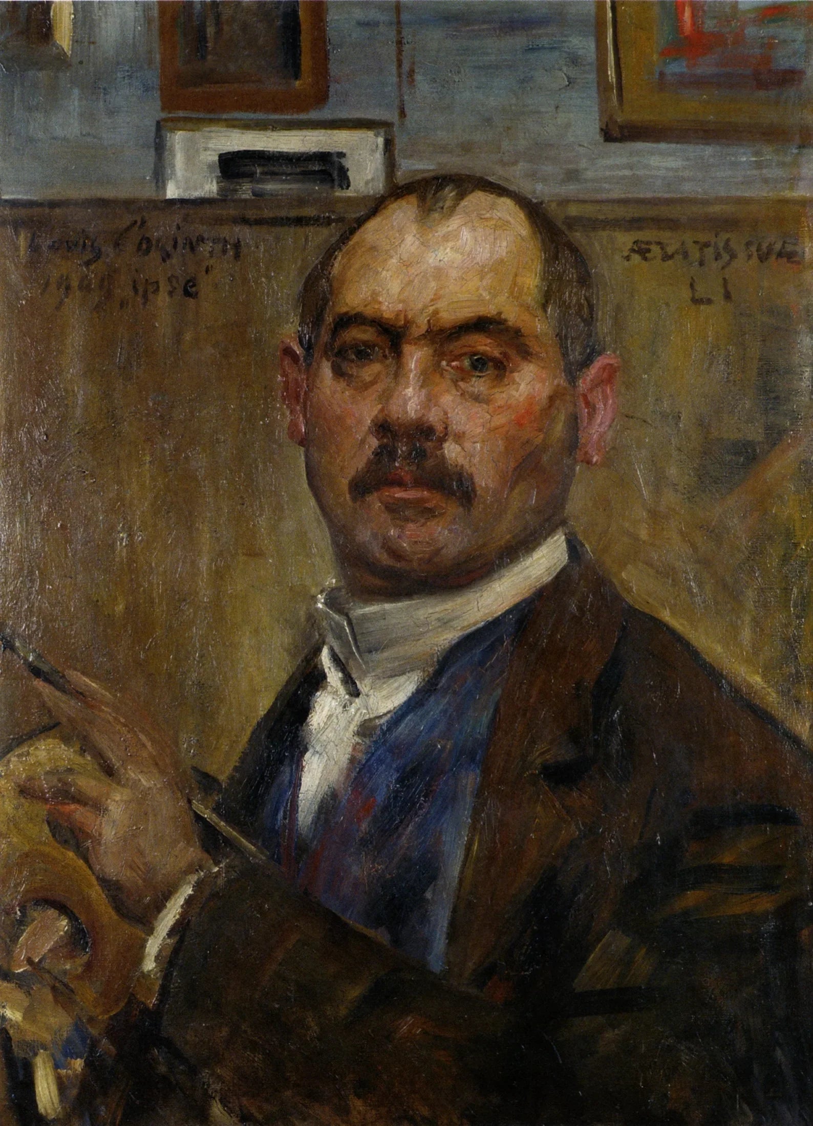 Selbstporträt, malend - Lovis Corinth image 1 reproduction de peinture à l’huile