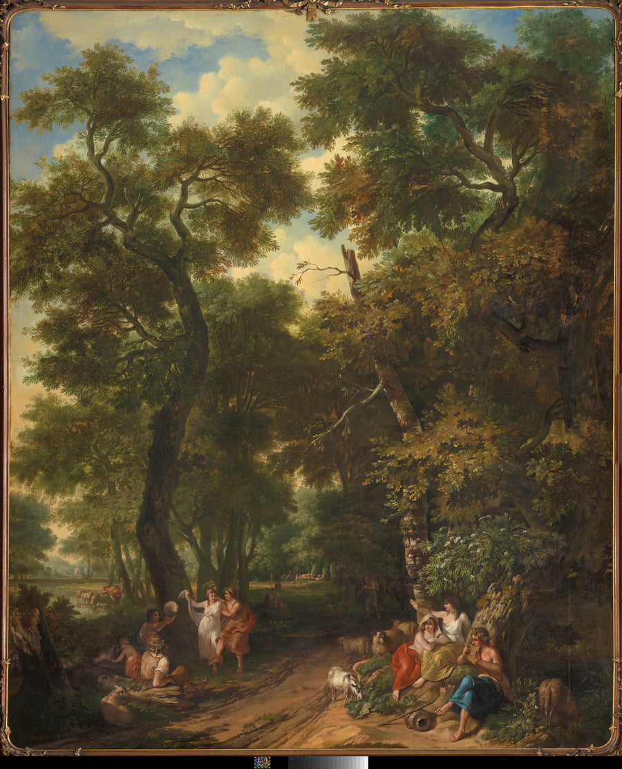 Série de dix peintures murales représentant des paysages arcadiens dans la pièce côté jardin au rez-de-chaussée de la maison Herengracht 524 à Amsterdam. - Jurriaan Andriessen