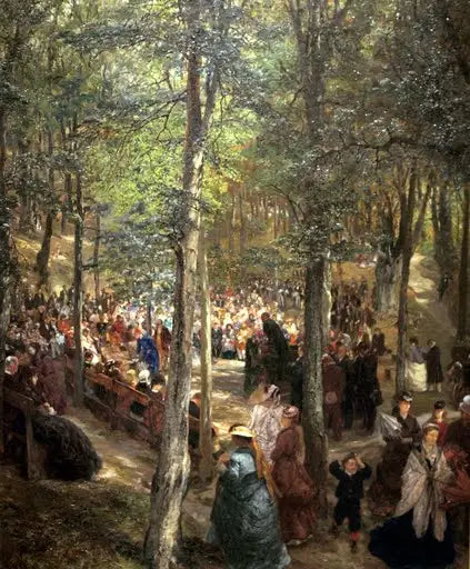 Sermone nella faggeta vicino a Kösen - Adolph von Menzel