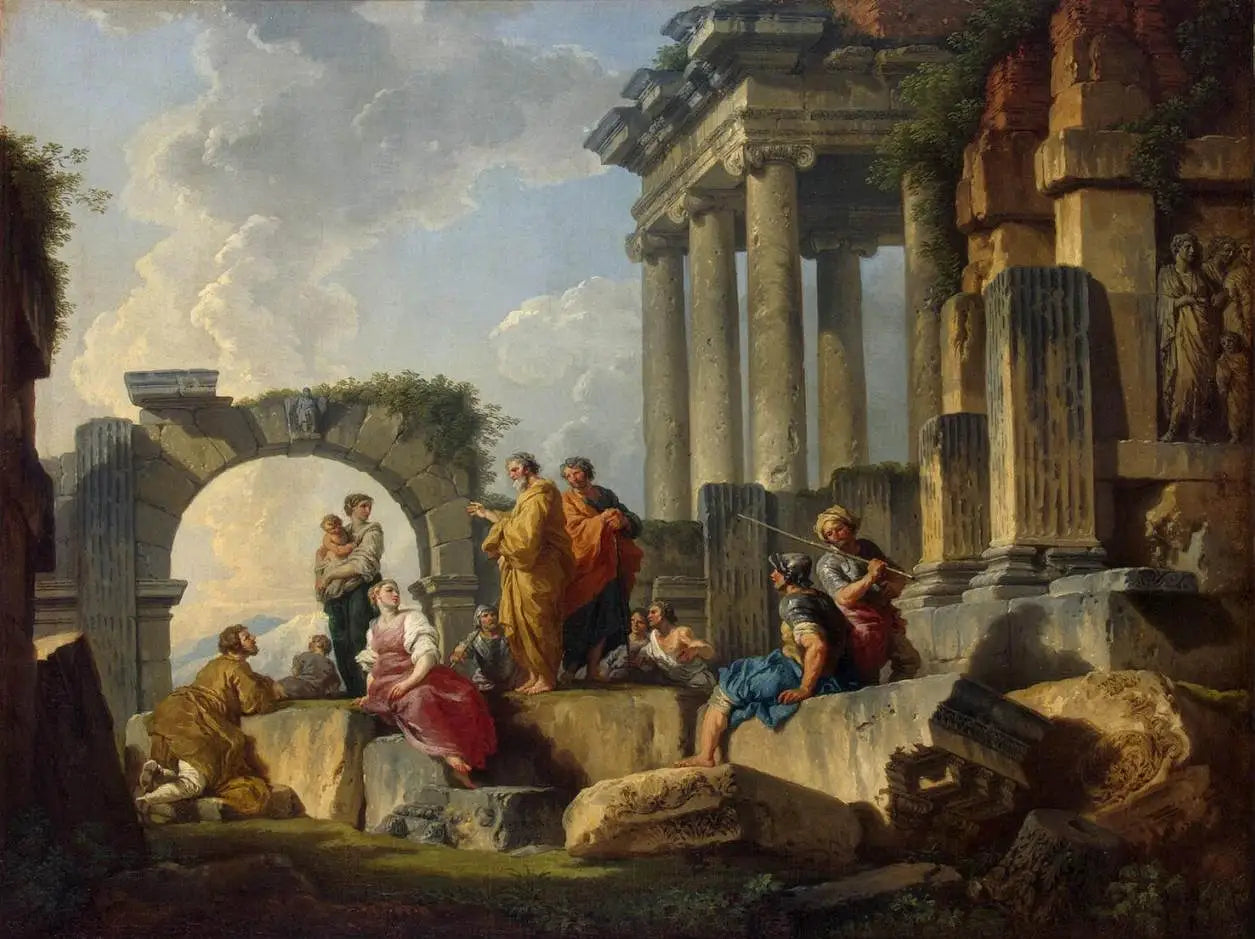 Sermon de saint Paul au milieu des ruines - Giovanni Paolo Panini - Alpha Reproduction