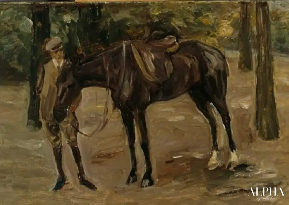 Serviteur à cheval dans un parc - Max Liebermann - Reproductions de tableaux et peintures haut de gamme