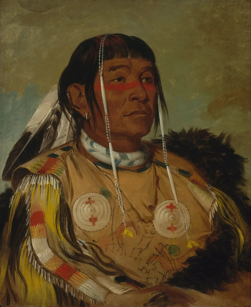 Sha-có-pay, I Sei, Capo degli Ojibwés delle Pianure - George Catlin