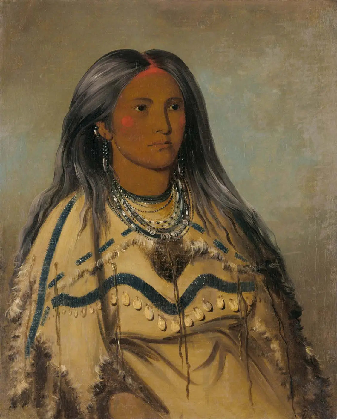 Sha-kó-ka Mint une jolie fille - George Catlin - Alpha Reproduction