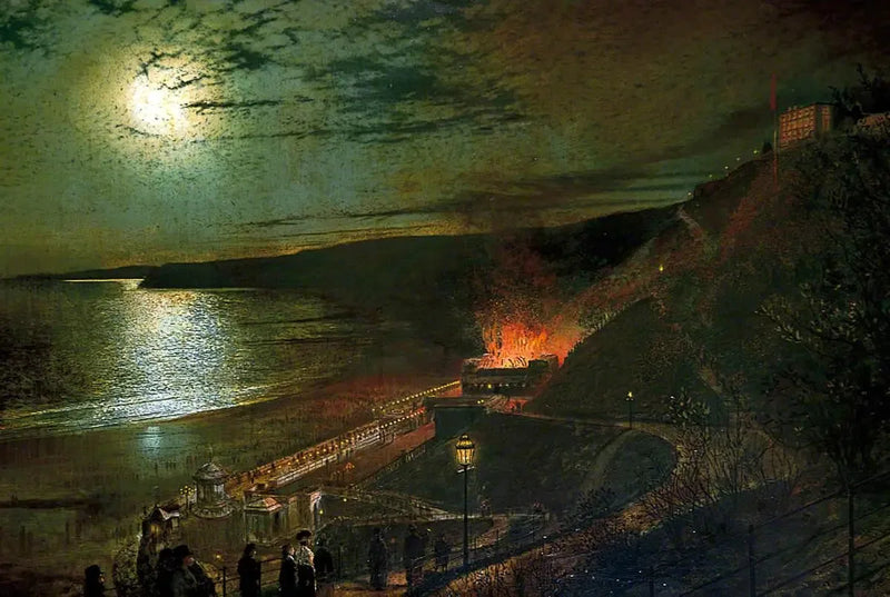 Sic transit gloria mundi (L'incendio del salone termale) - John Atkinson Grimshaw