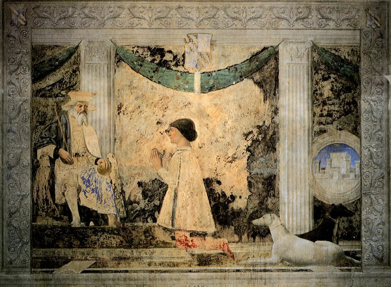 Sigismondo Pandolfo Malatesta in preghiera davanti a san Sigismondo - Piero della Francesca