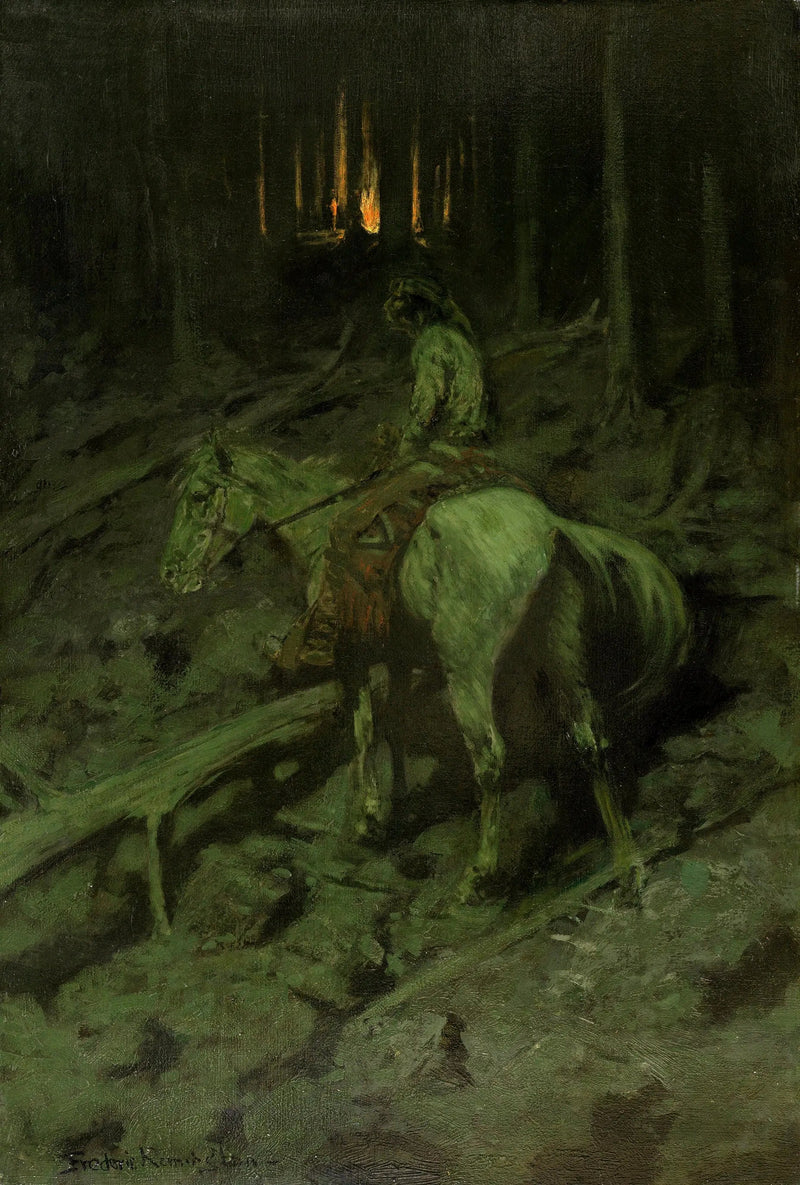 Segnale di tiro Apache - Frederic Remington