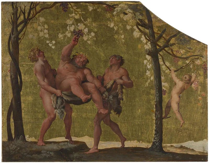 Silène che raccoglie uva - Annibale Carracci