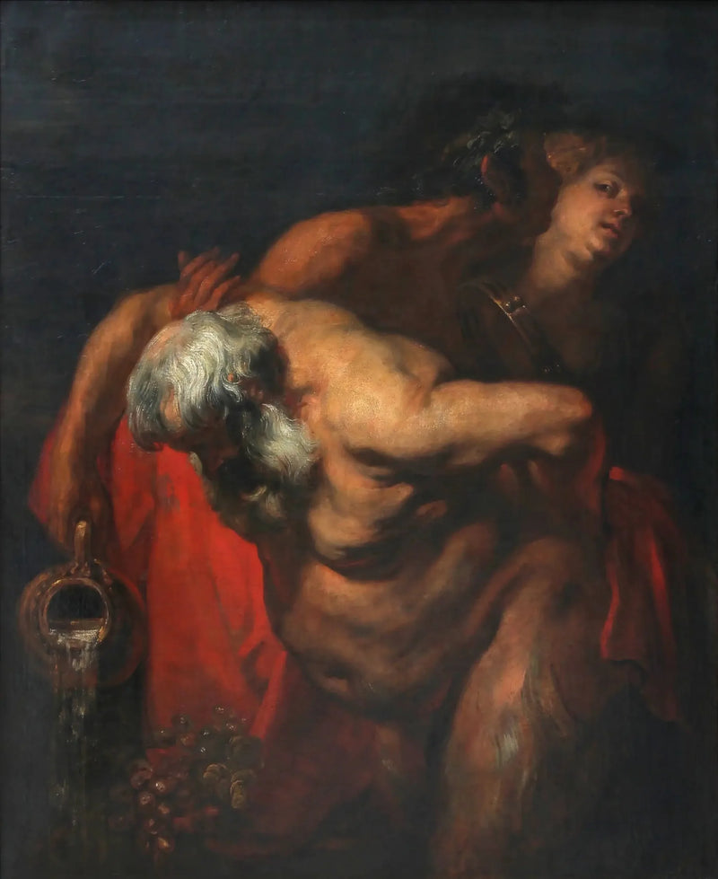 Silène ubriaco sostenuto da un fauno e una baccante - Antoine van Dyck