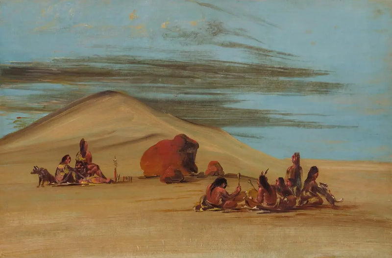 Sioux in adorazione ai Red Boulders - George Catlin
