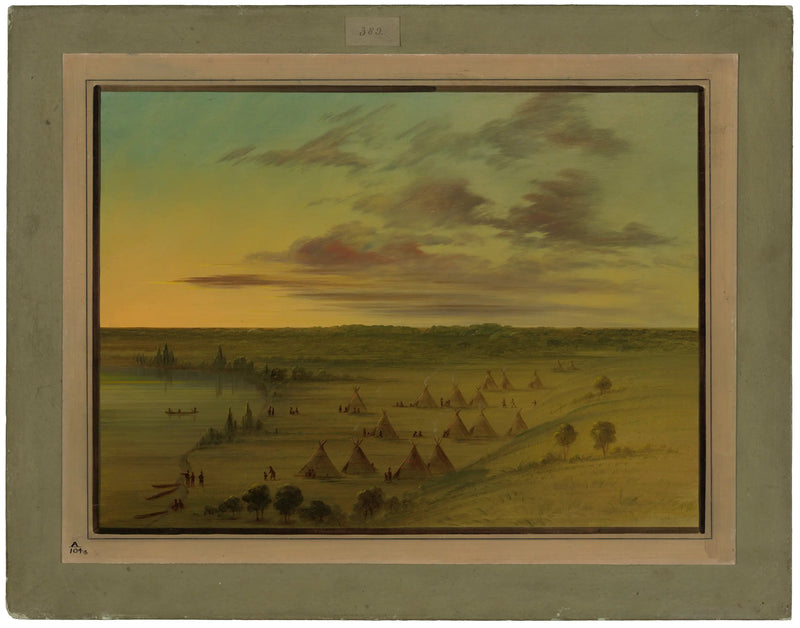 Sioux Village - Lago del Cigno - George Catlin
