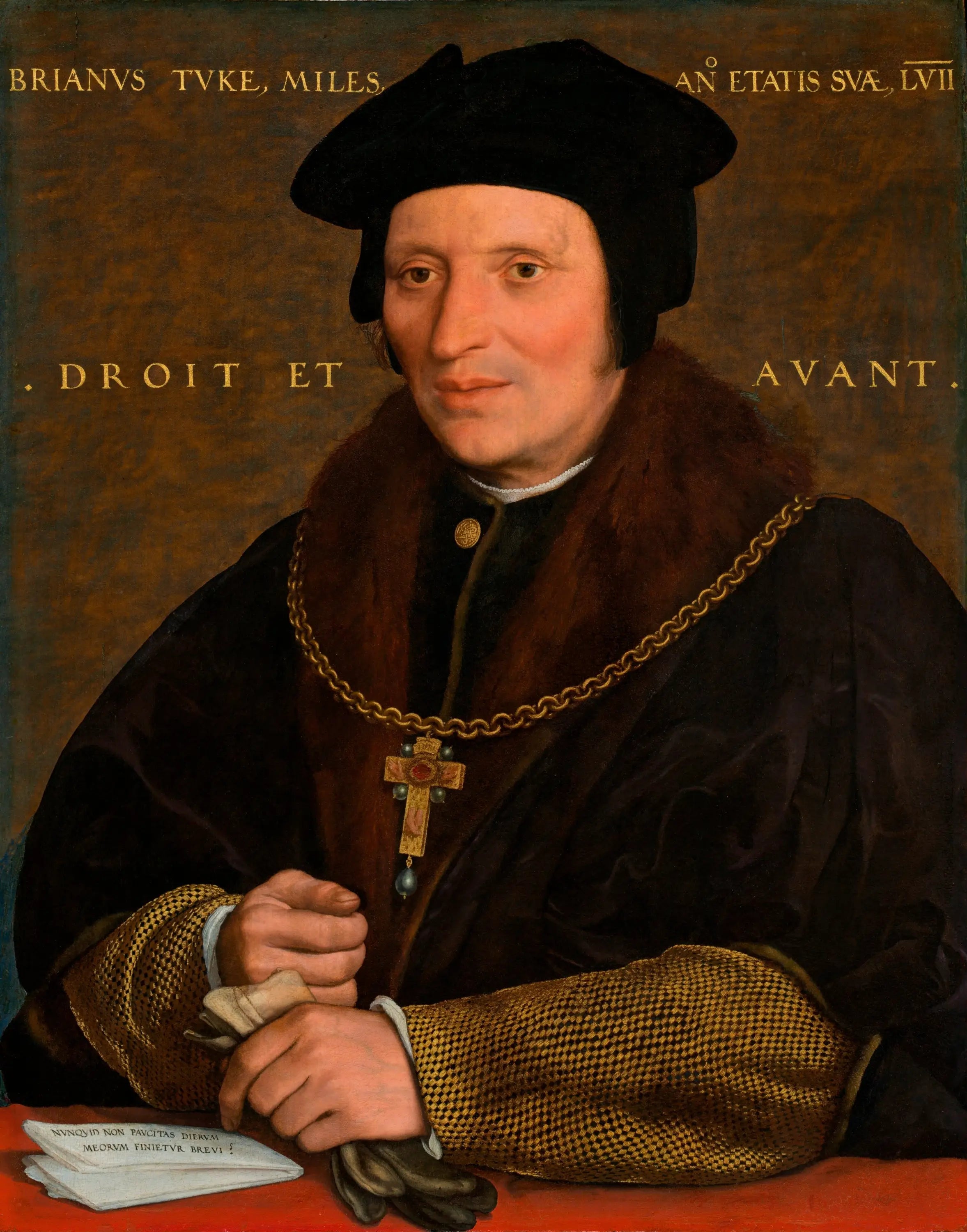 Sir Brian Tuke - Hans Holbein le Jeune image 1 reproduction de peinture à l’huile