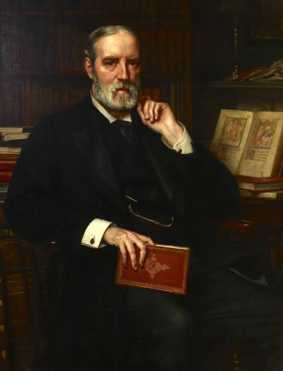 Sir Edward Maunde Thompson (1840–1929), directeur et bibliothécaire principal (1888–1909) - Edward Poynter image 1 reproduction de peinture à l’huile